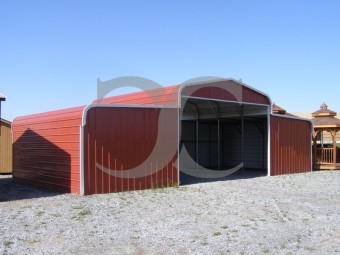 Steel Barn Shelter | Regular Roof | 42W x 21L x 9H