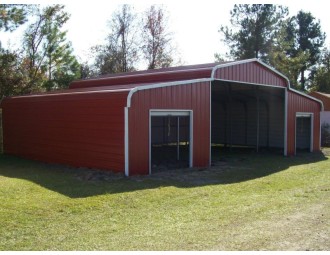 Steel Barn Shelter | Regular Roof | 42W x 26L x 9H | Metal Shelter