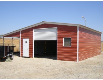 Continuous Roof Barn | Vertical Roof | 36W x 26L x 10H | Enclosed Barn