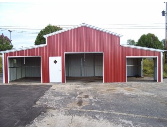 Enclosed Metal Barn | Vertical Roof | 44W x 21L x 12H | Carolina Barn