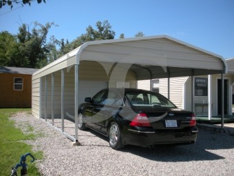 Carport | Regular Roof Roof | 18W x 26L x 7H Utility Carport Combo
