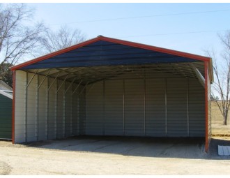 Carport | Vertical Roof | 30W x 31L x 12H Triple-Wide