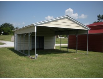 Carport | Vertical Roof | 20W x 26L x 7H Utility