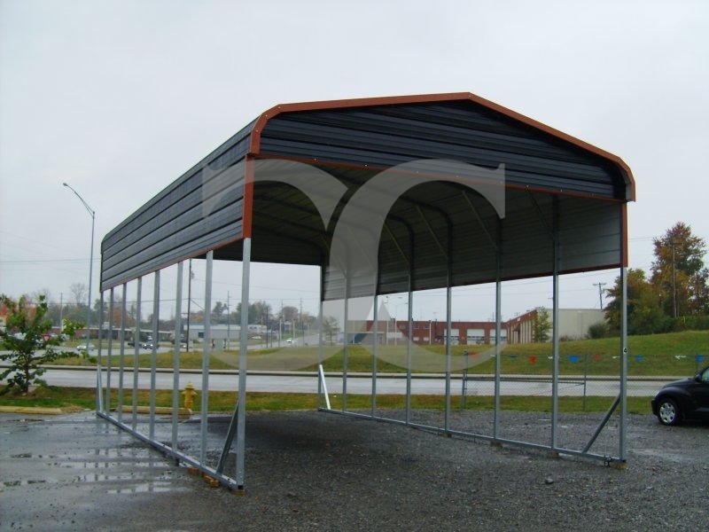 Carport | Regular Roof | 20W x 36L x 12H | RV Motorhome Carport Shelter