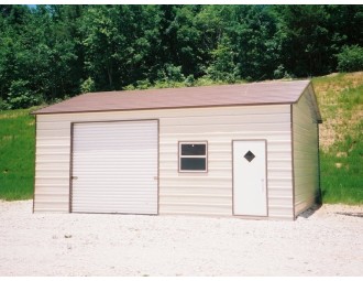 Garage | Boxed Eave Roof | 22W x 26L x 9H | Side Entry Enclosed Garage