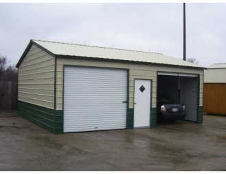 Metal Garage | Vertical Roof | 22W x 26L x 9H | Side Entry Copy