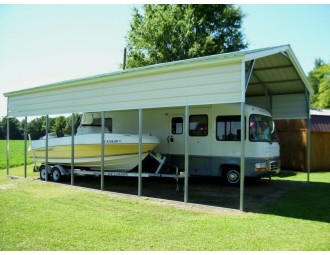 Carport | Vertical Roof | 18W x 36L x 12H RV Boat Carport